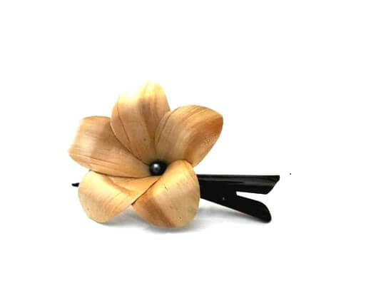 Flor fibra de Pandanus y Perla - Imagen 2