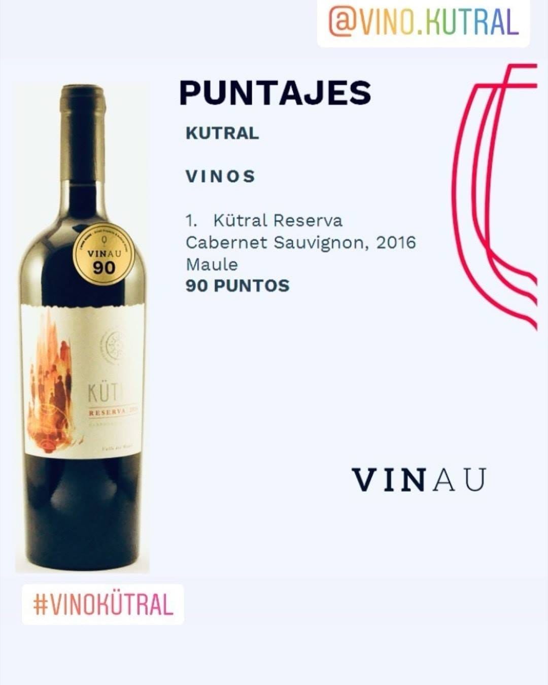Caja con 6 vinos kütral cabernet sauvignon reserva 2016. - Imagen 3