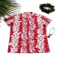 Camisa Rapa Nui Rojo Con Tangata Manu Y Moai