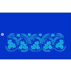 Pareo Hibisco Y Rongo Rongo azul / turquesa 1,75X1,15MTS