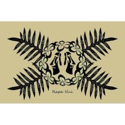 Pareo Matua Pu´a Beige / Negro 1,75x1,15mts