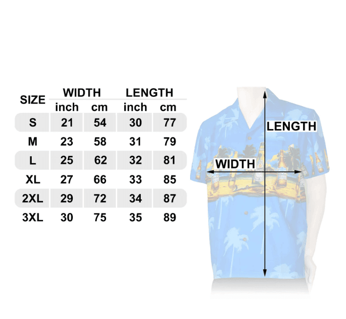 Camisa Polinesica Azul franja Moai - Imagen 2