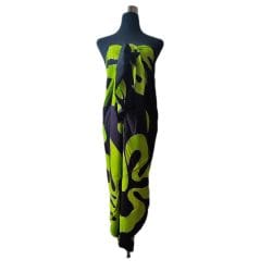 Pareo Negro / manupiri verde Napohe 1,75x1,15mts