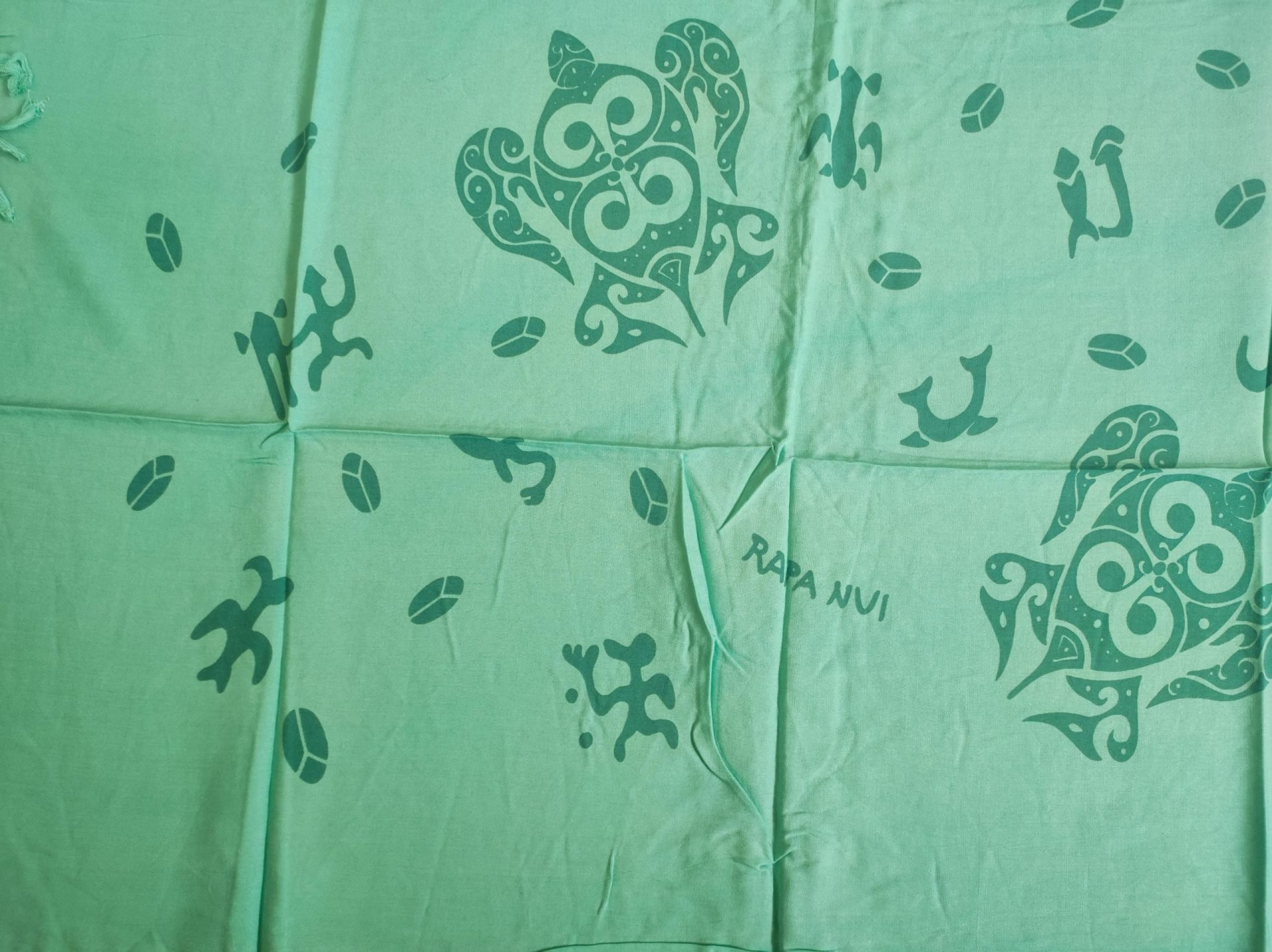 Pareo Turqueza Corto Napohe Tortuga Rongo Rongo - Imagen 4