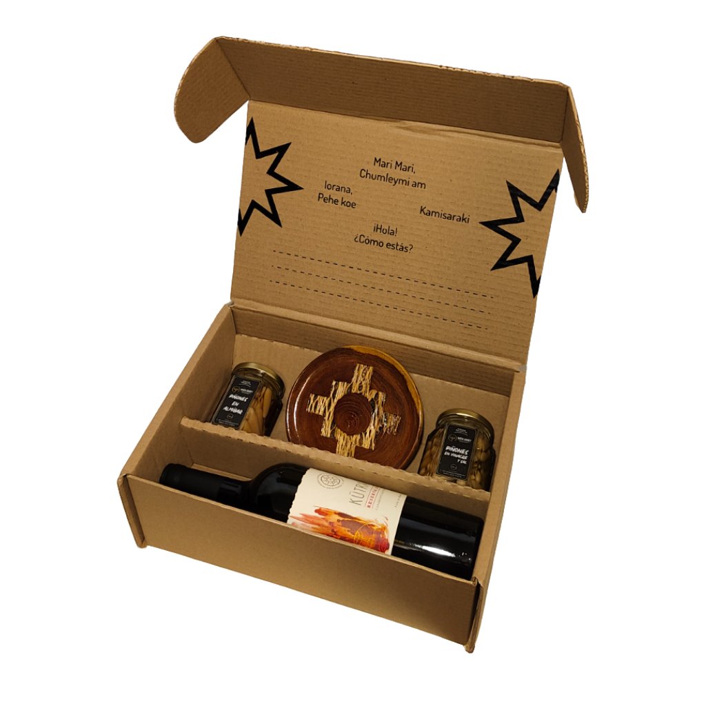 Box Vino Kütral y tabla de snack lickanantay