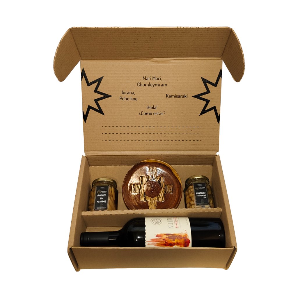 Box Vino Kütral y tabla de snack lickanantay - Imagen 3