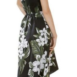 Vestido Mariposa M negro con Tipanie Blanco Polinesico importado Hawaii