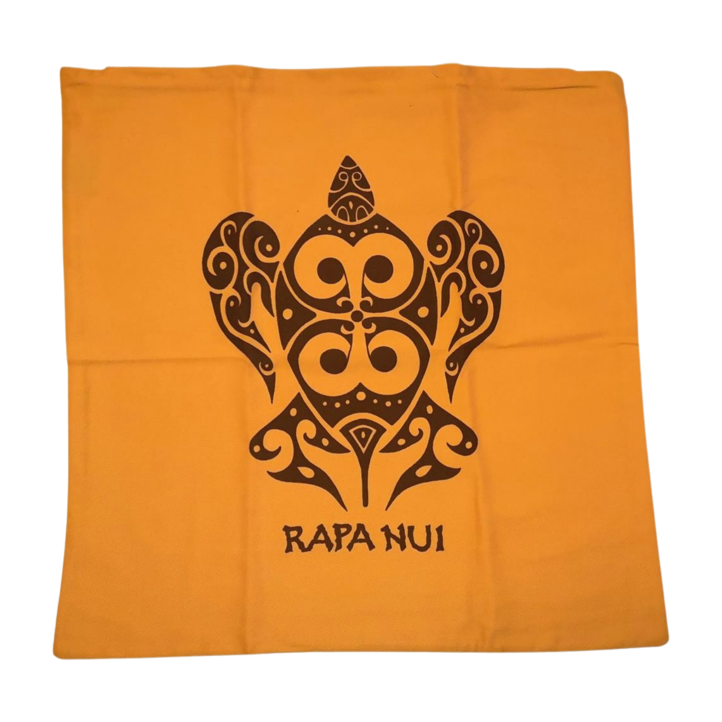 Funda cojin Amarilla Gabardina estampada con tortuga 45x45cm - Imagen 2