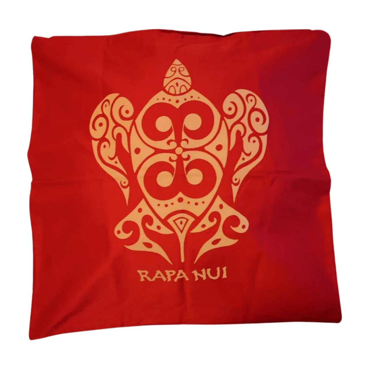 Funda cojin Rojo Gabardina estampada con tortuga 45x45cm - Imagen 5