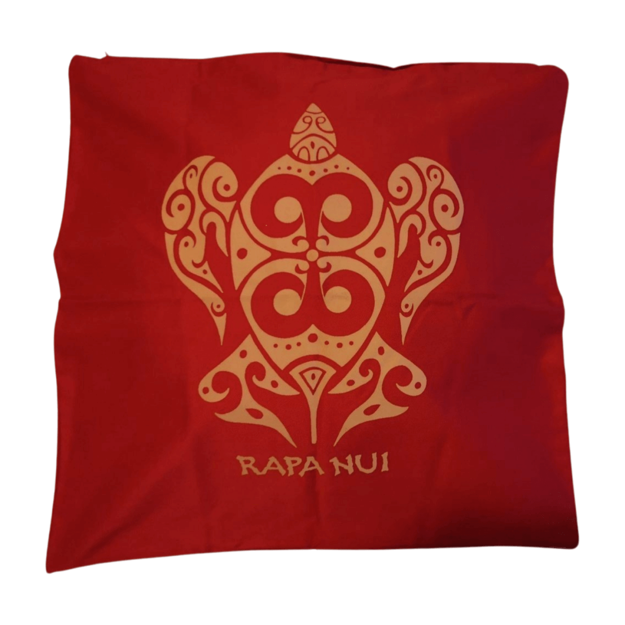 Funda cojin Rojo Gabardina estampada con tortuga 45x45cm - Imagen 4