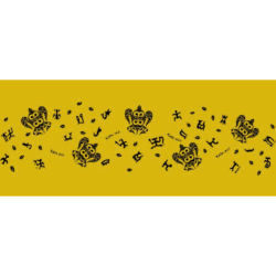 Pareo Corto Napohe Tortuga Rongo Rongo amarillo negro