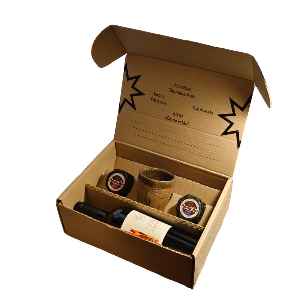 Box Vino Kütral con vaso ceramica pewen - Imagen 6