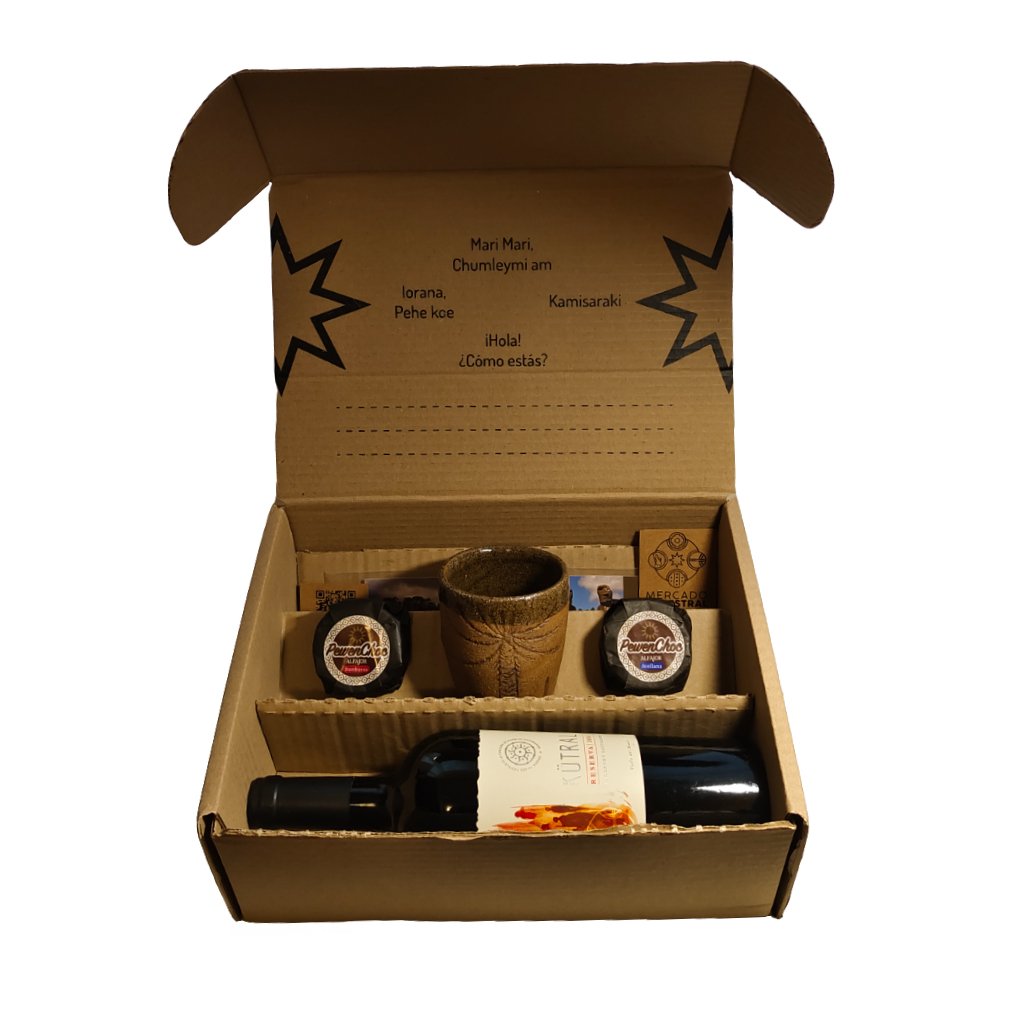 Box Vino Kütral con vaso ceramica pewen - Imagen 4