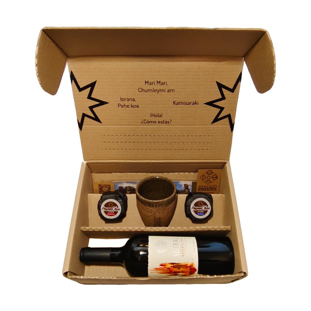 Box Vino Kütral con vaso ceramica pewen - Imagen 3